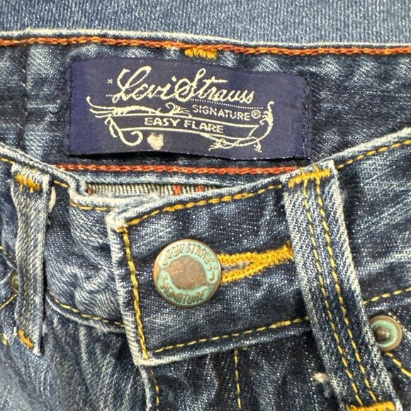 NEW Levis Strauss Signature Girls Rhinestone Jeans Size 6X Frayed Hem Denim - Picture 9 of 9